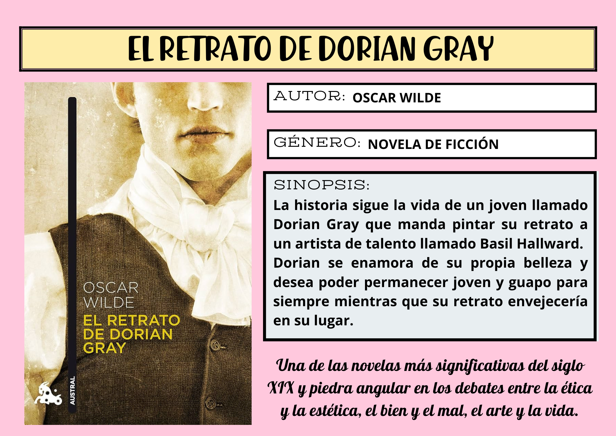 Abril 2024 - El retrato de Dorian Gray