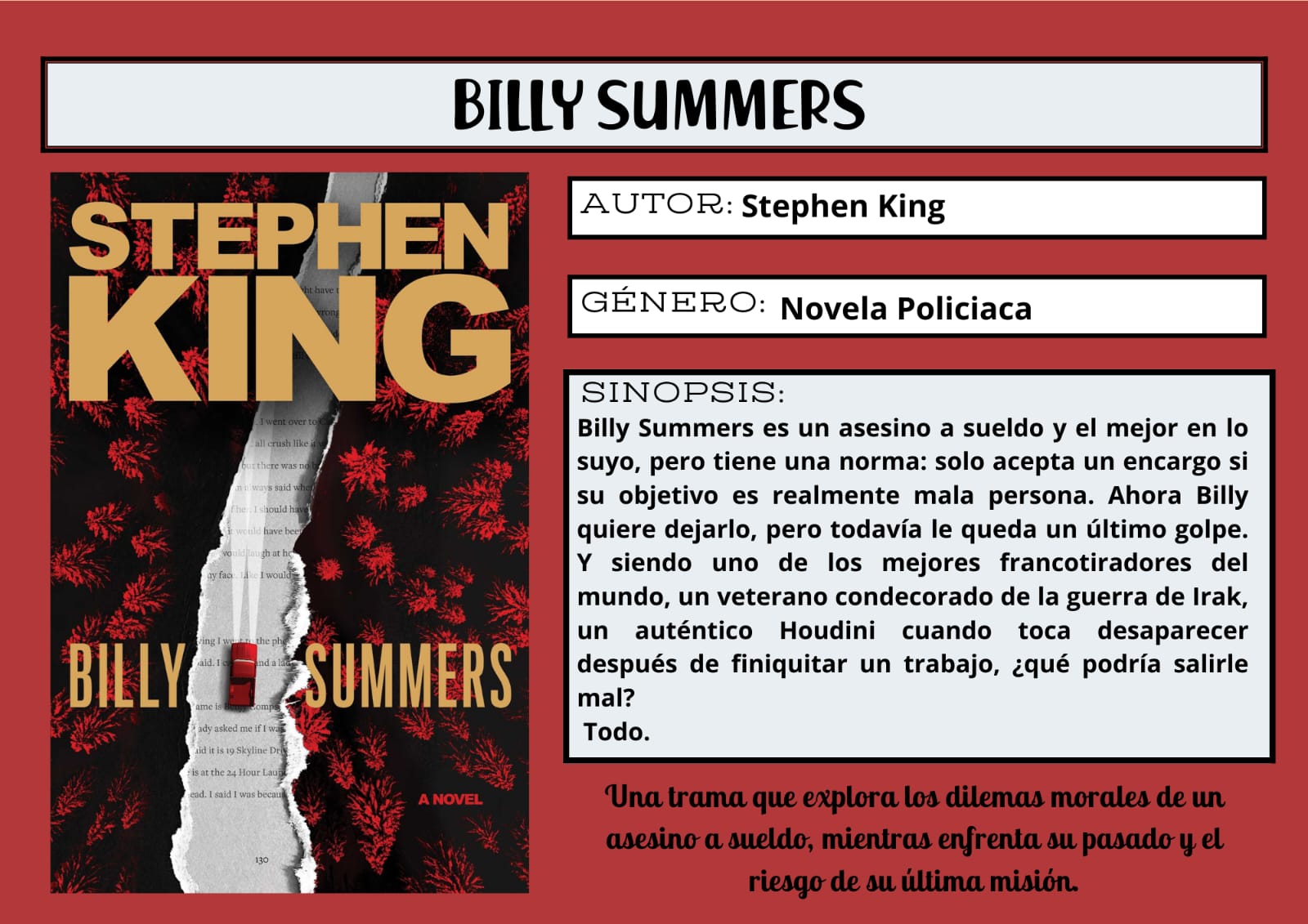 BILLY SUMMERS - FEBRERO 2025