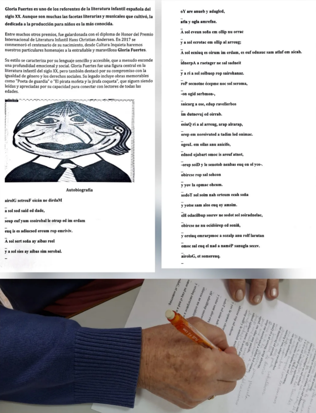 Escritura invertida Escritura invertida