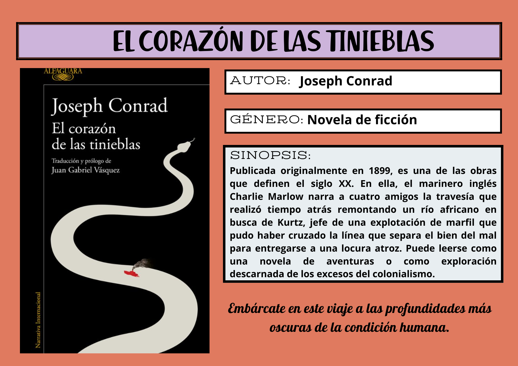 ABRIL 2025 - EL CORAZÓN DE LAS TINIEBLAS